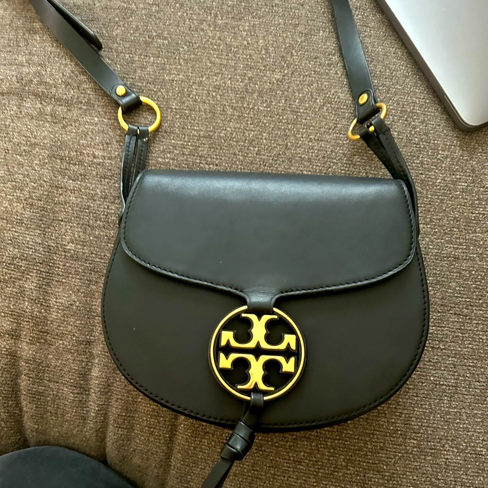 Black Tory Burch saddle bag